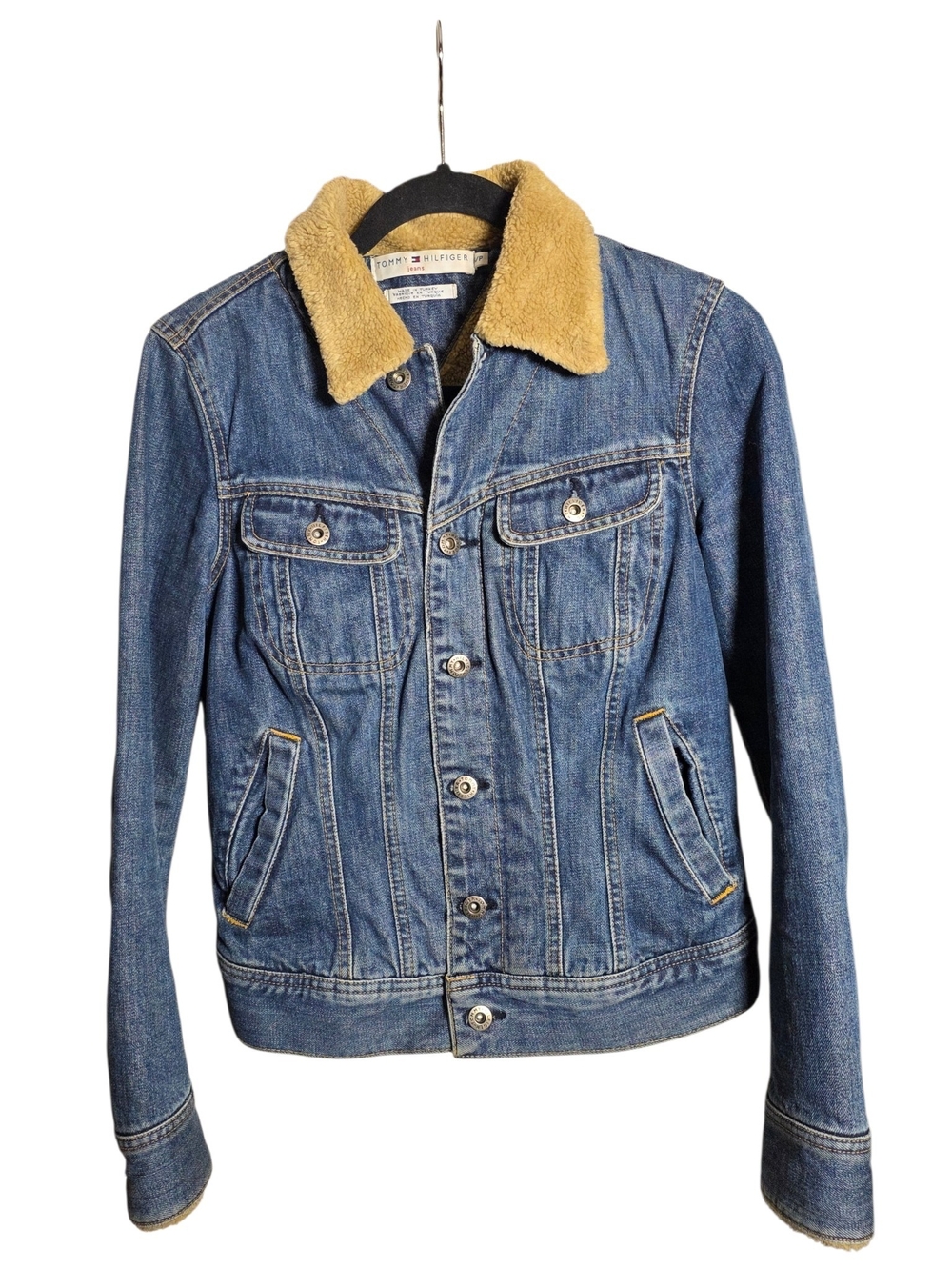 Tommy Hilfiger Y2K Sherpa Lined Denim Jacket Small